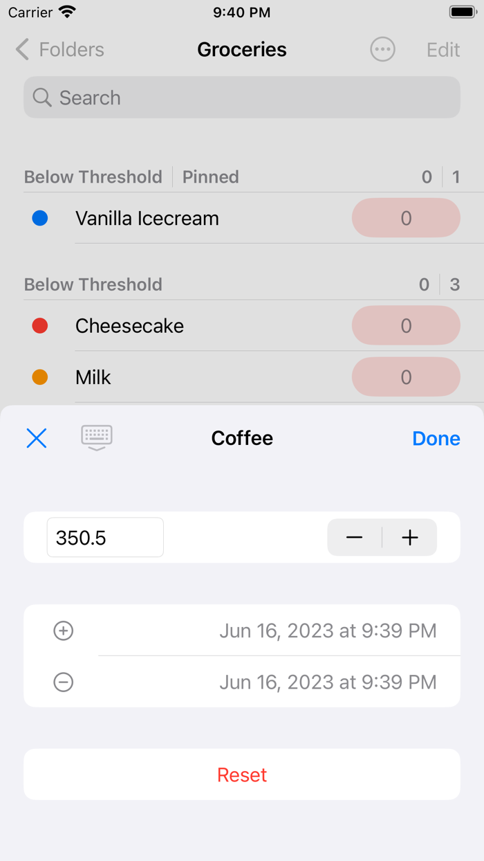 Stock List - Inventory Control