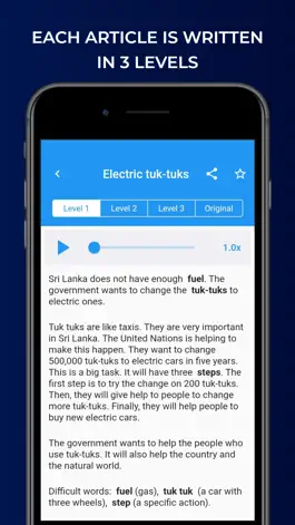 Game screenshot English News in Levels apk