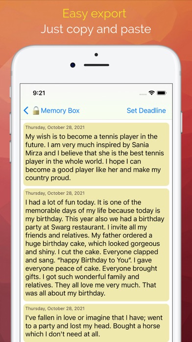 Diary Box Screenshot