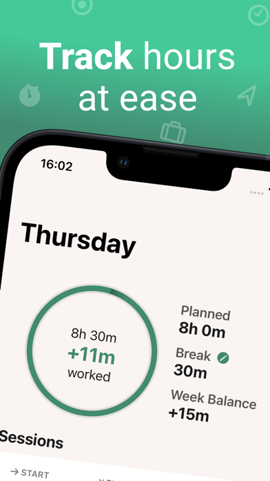 Clocking - Work time tracker Screenshot