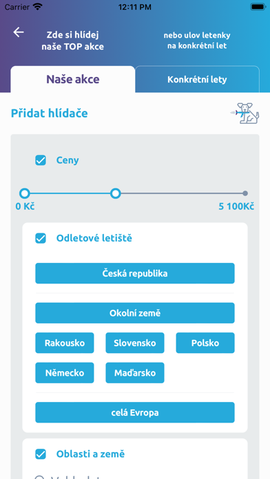 zaletsi.cz – hlídač letenek Screenshot