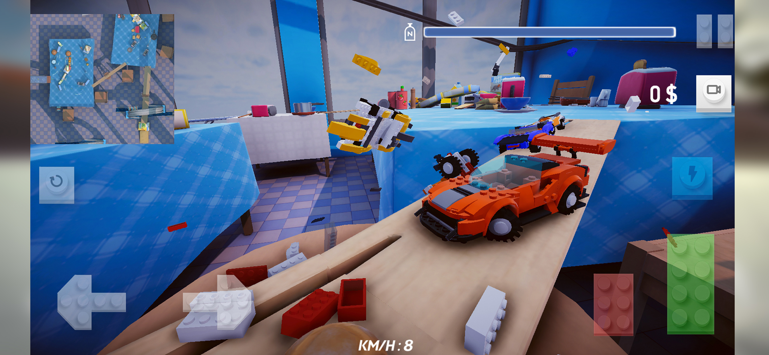 Brick Car Crash RC Racing