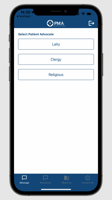 PMA Patient Advocate App Screenshot