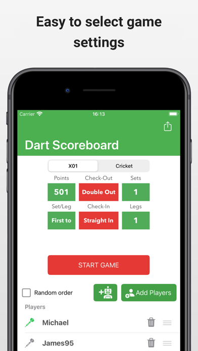 Darts Scoreboard: Scorekeeper Screenshot