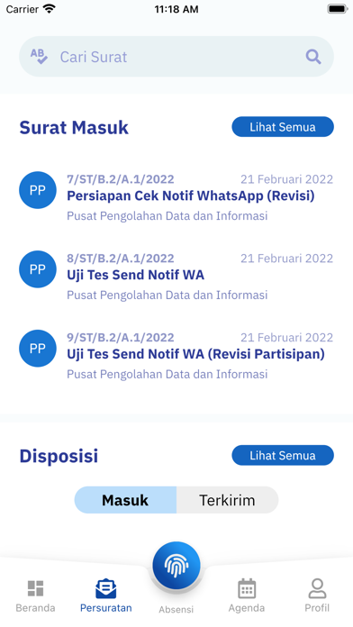 E-Office Keminves/BKPM Screenshot
