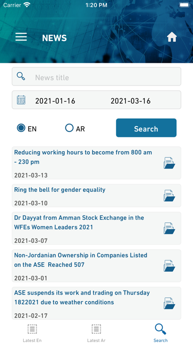 ASE NEWS Screenshot