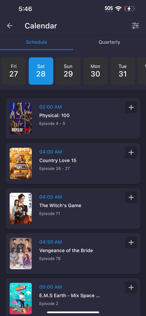 MyDramaList - Asian Drama DB - Users can keep track of upcoming episodes with a detailed "airing schedule" and easily navigate their viewing plans using the intuitive "calendar view".