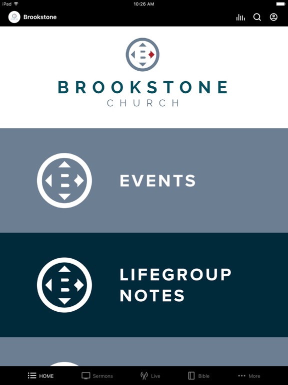 Brookstone Baptist Church iPad screenshot 1 - Lifestyle app