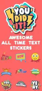 Awesome All Time Text Stickers screenshot #1 for iPhone