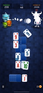 Solitaire Cats vs Zombies screenshot #3 for iPhone