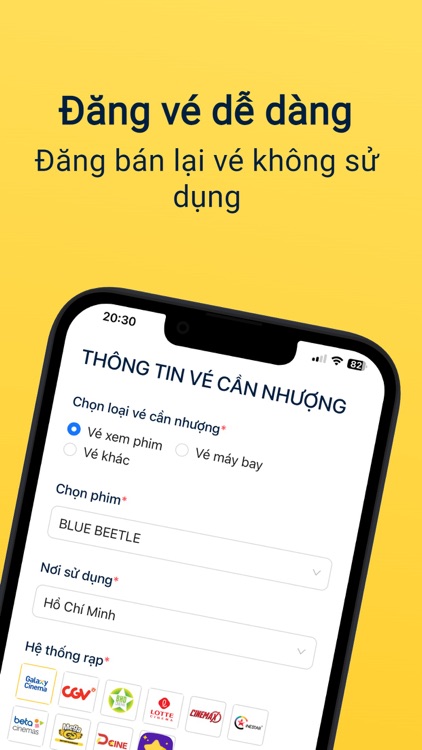 Veeo - Nhượng vé online