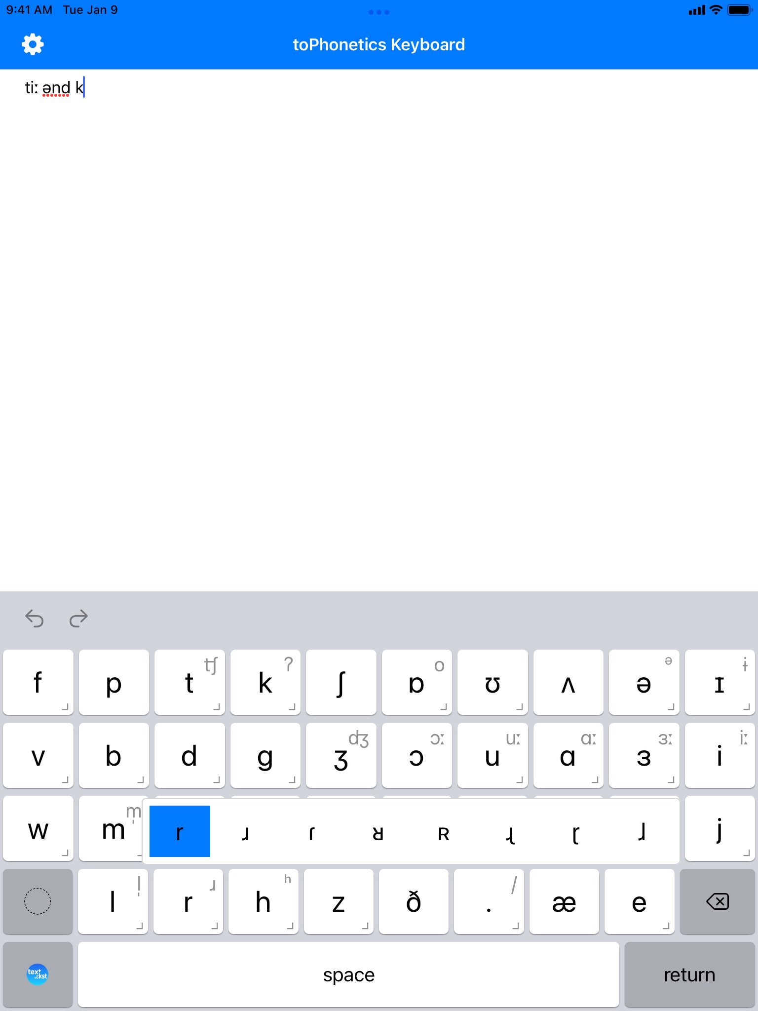 toPhonetics IPA Keyboard screenshot 3