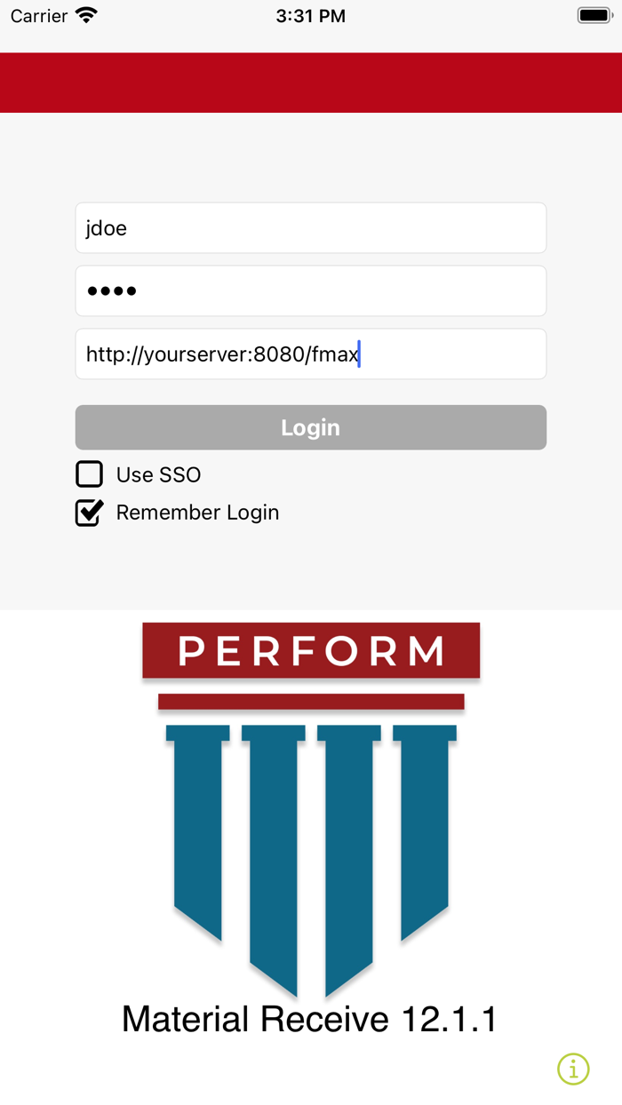 Perform 12.1 Material Receive
