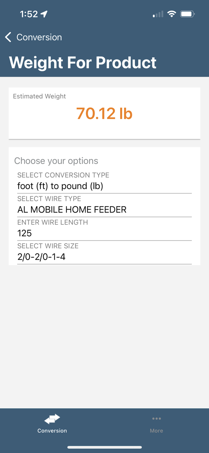 Southwire® Conversion Calc