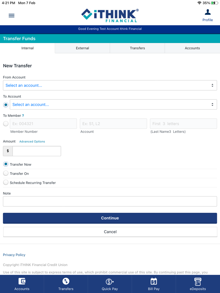 iTHINK Financial Mobile App