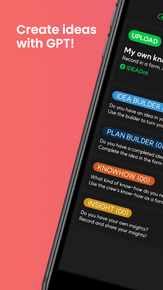 #1. IDEADot._Idea & Plan with GPT. (iOS) 由: jong seok lee
