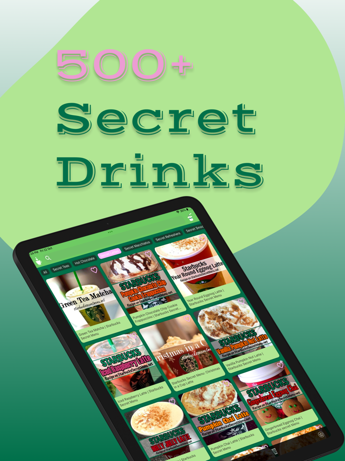 Starbucks App Cafe Secret Menu