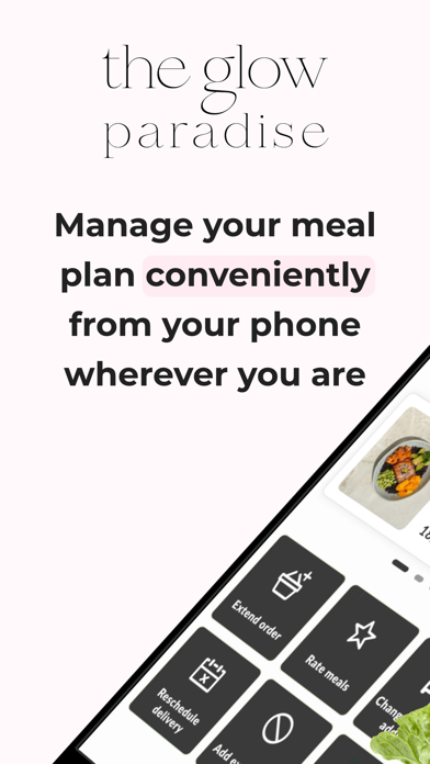 The Glow Paradise - Meal Plans Screenshot