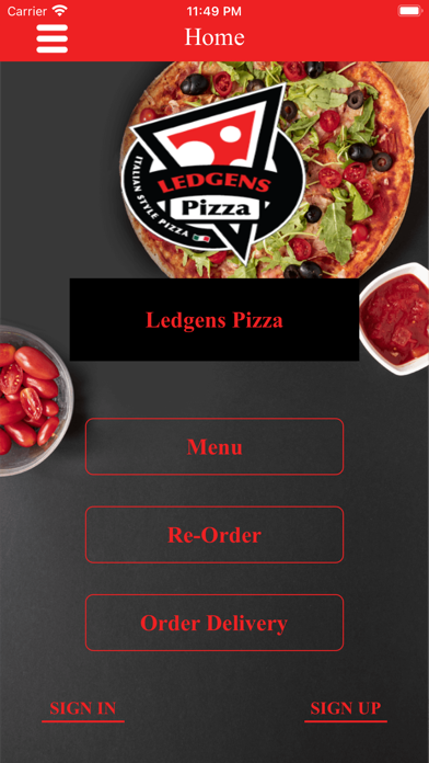 Ledgenspizza.com Screenshot