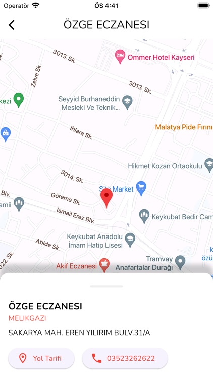 Kayseri Nöbetçi Eczane