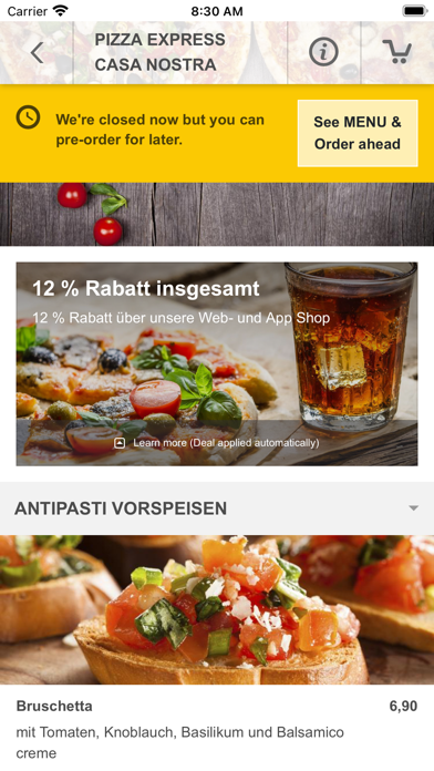 Casa Nostra Lieferservice Screenshot