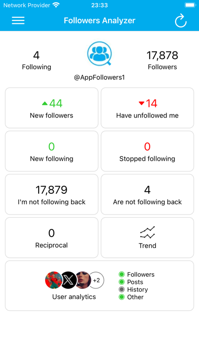 Followers Analytics Screenshot