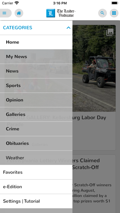 The Leader-Vindicator eEdition Screenshot