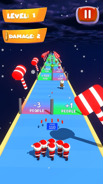 Santa Christmas Crowd Race
