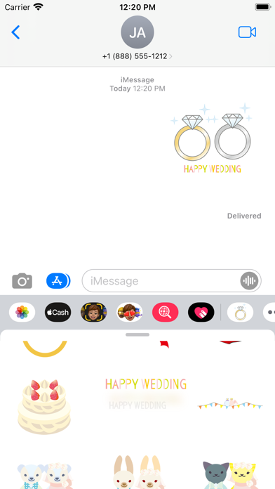 Wedding celebration sticker Screenshot