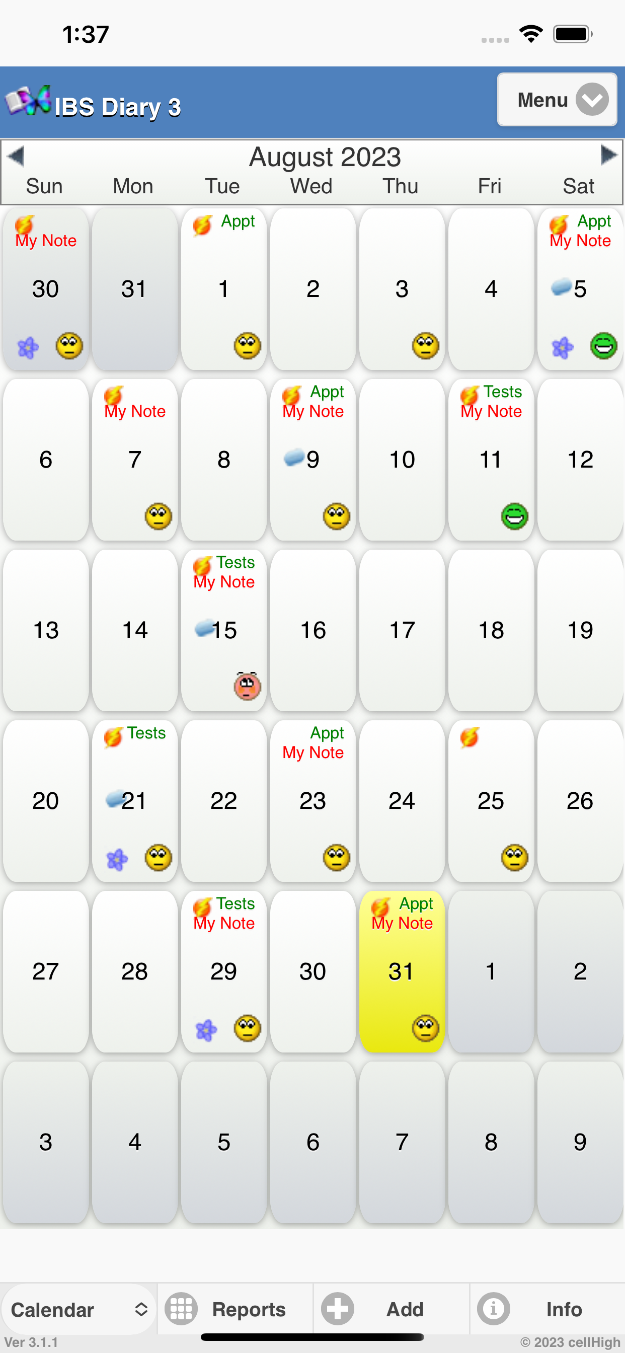 IBS Diary 3