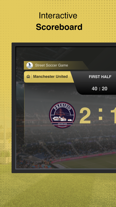 Urban Soccer TV Scoreboard Screenshot