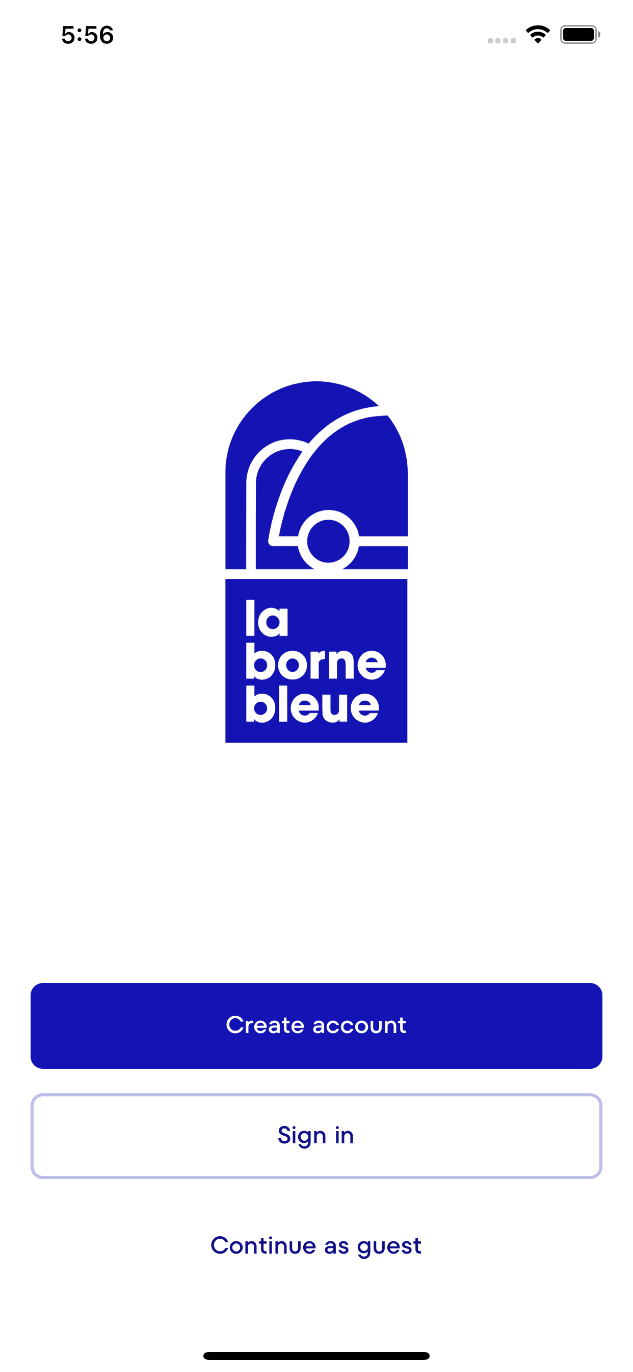 La borne bleue