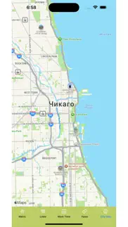 chicago subway map iphone screenshot 2