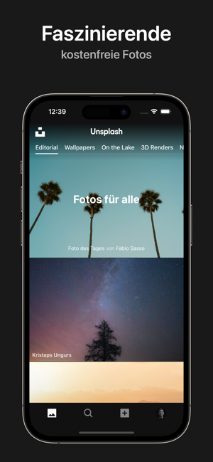 ‎Unsplash Screenshot