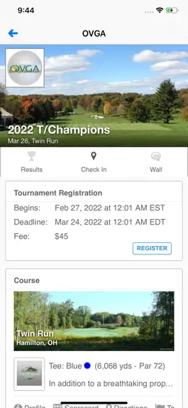 Game screenshot Ohio Valley Golf Association apk