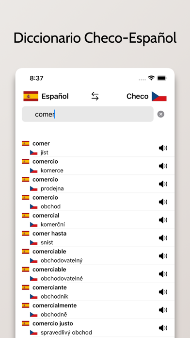 Diccionario Checo-Español Screenshot