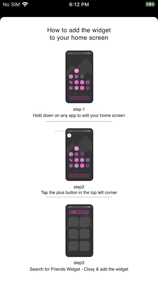 #2. Friends Widget - Closy (iOS) Ved: Tech Consolidated Inc