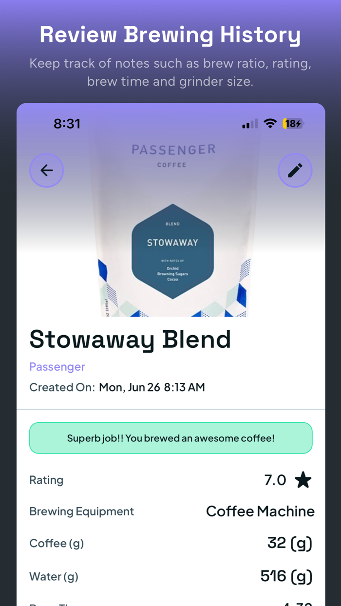 Optimal Coffee Notes