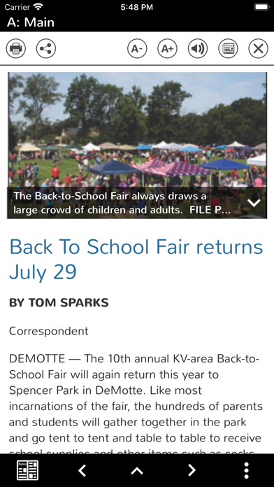 Kankakee Valley Post News Screenshot