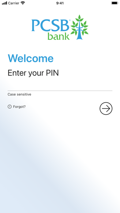 PCSB Bank Cash Management Screenshot