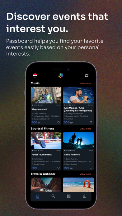 Passboard Events Screenshot