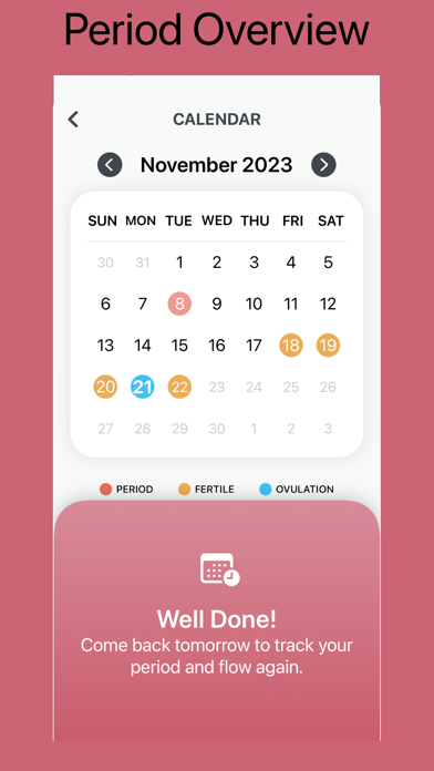 Period & Cycles Tracker Screenshot