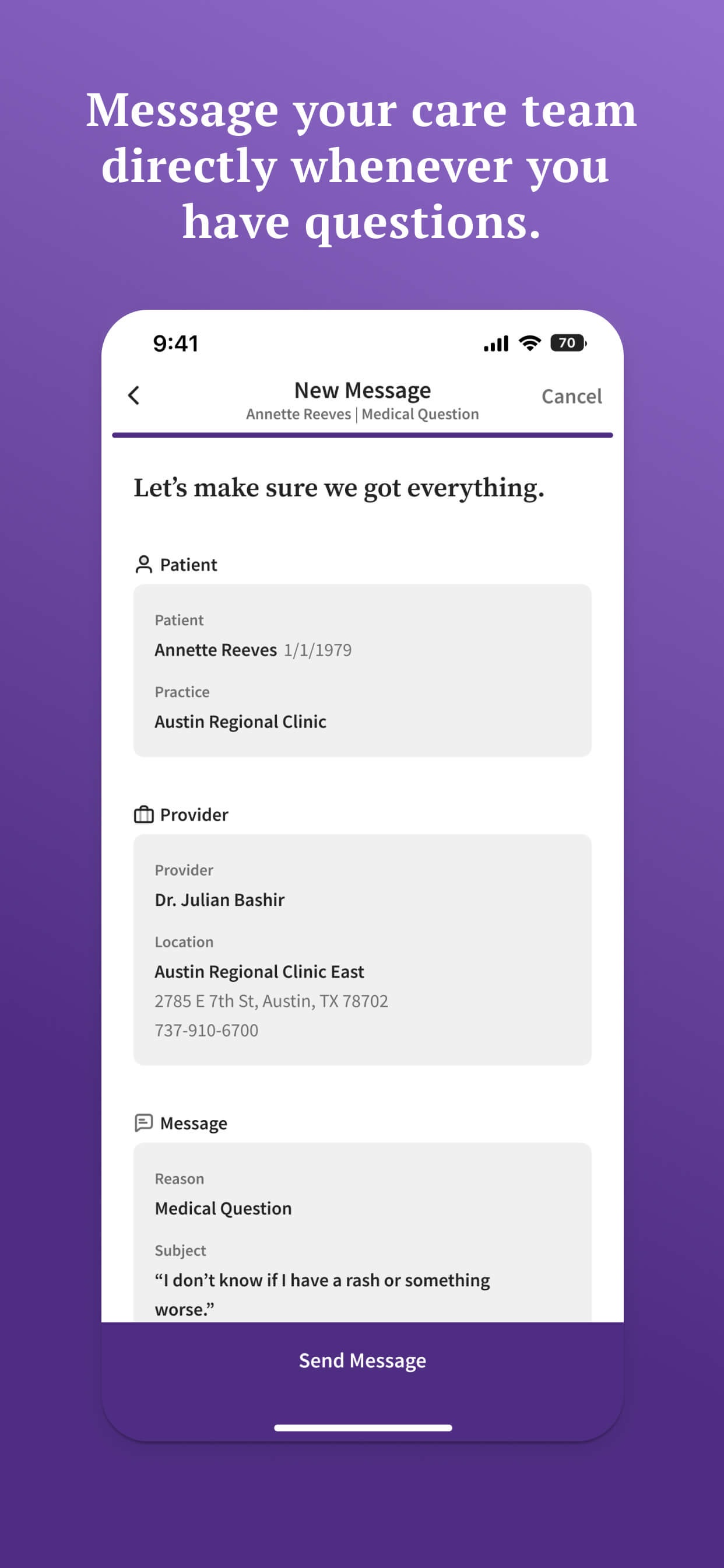 athenaPatient screenshot 2