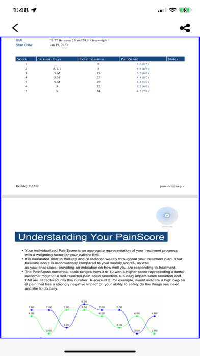 Painscore App Screenshot