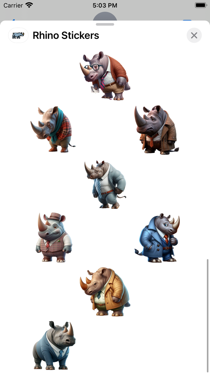 Rhino Stickers