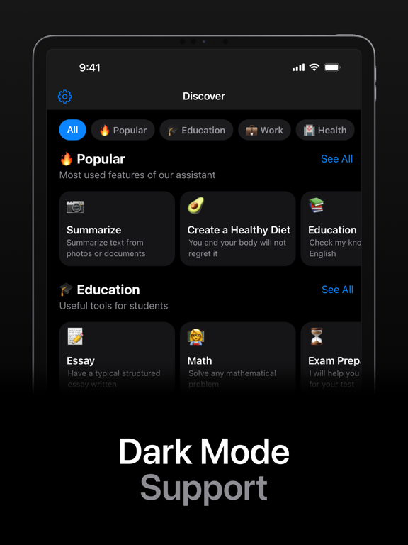 AI Assistant: Ask and Chat Bot iPad screenshot 5 - Productivity app