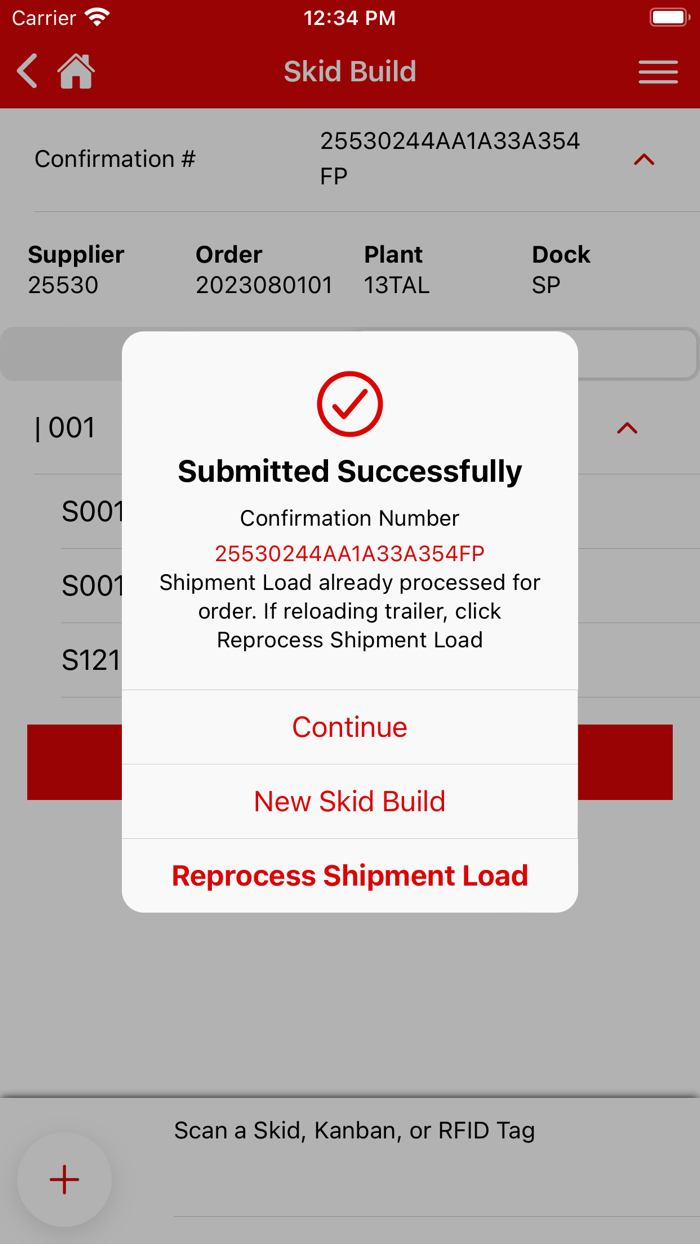 Shipping Confirmation System