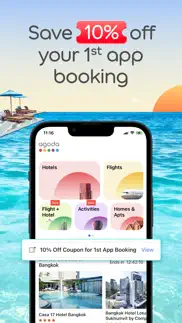 agoda: cheap flights & hotels iphone screenshot 1