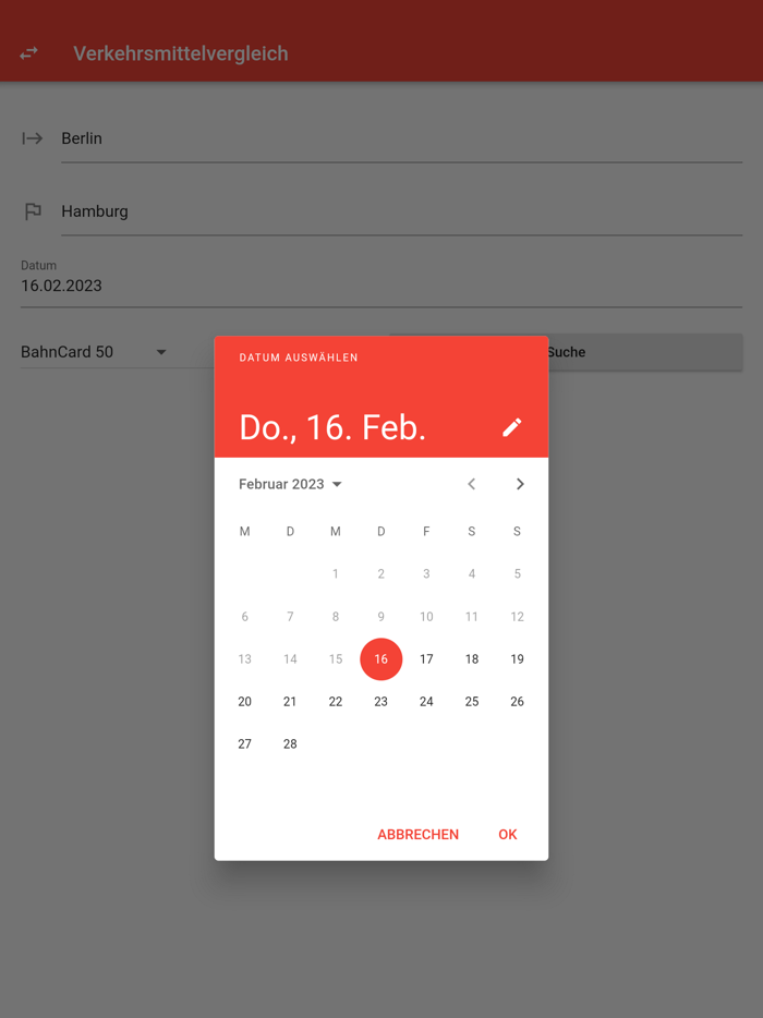 Verkehrsmittelvergleich