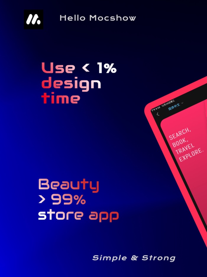 Mocshow-App screenshot design